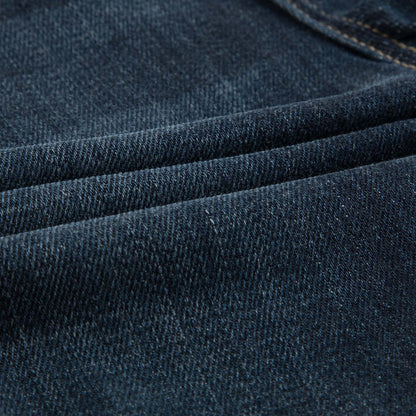 Baby Boys Blue Denim Jeans With Check Turn-Ups