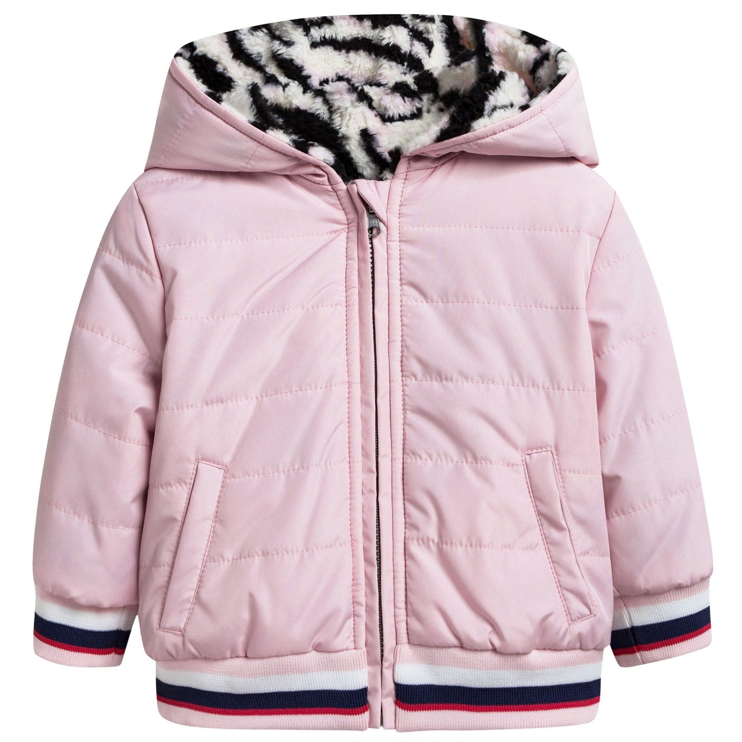 Baby Girls Pink Reversible Jacket