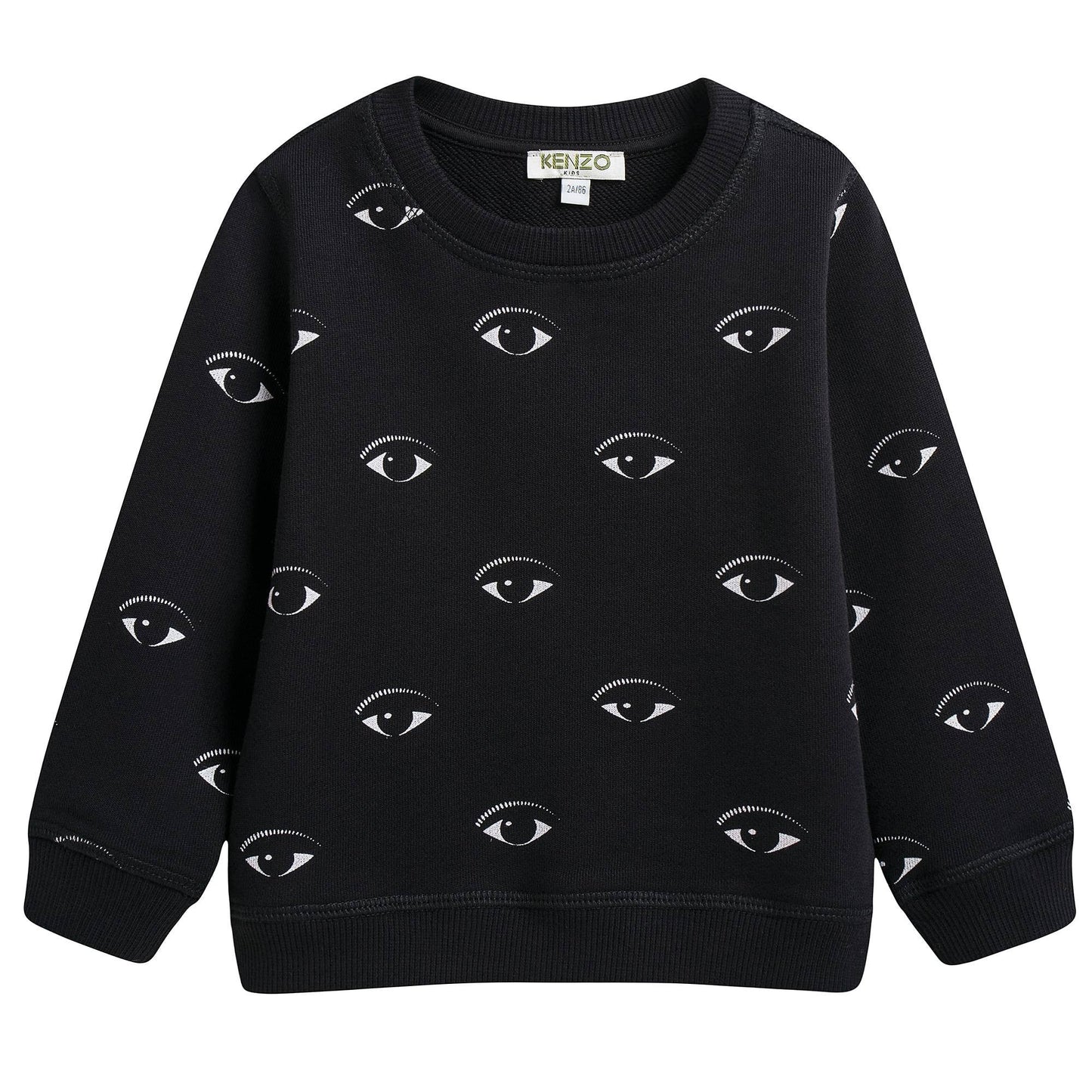 Boys Black Eye Printed Sweatshirt