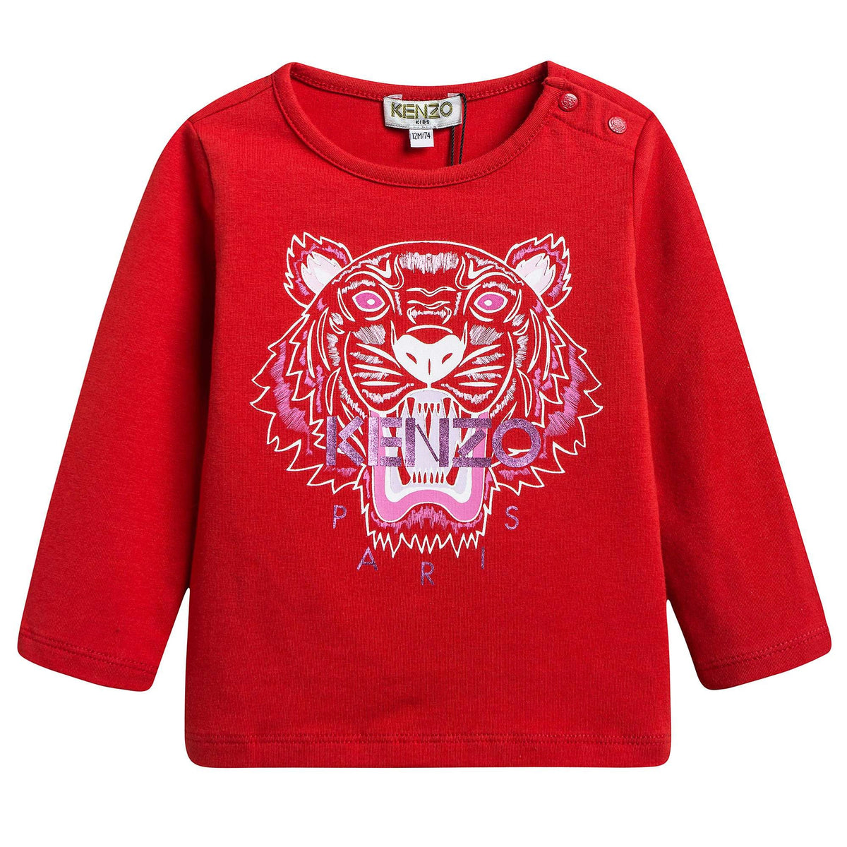 Baby Girls Red Tiger T-Shirt
