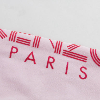 Girls Pink Cotton Tracksuit Trousers