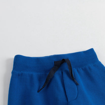 Boys Blue Cotton Tracksuit Trousers