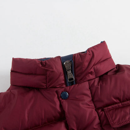 Boys Wine Red 'Willie' Down Padded Jacket