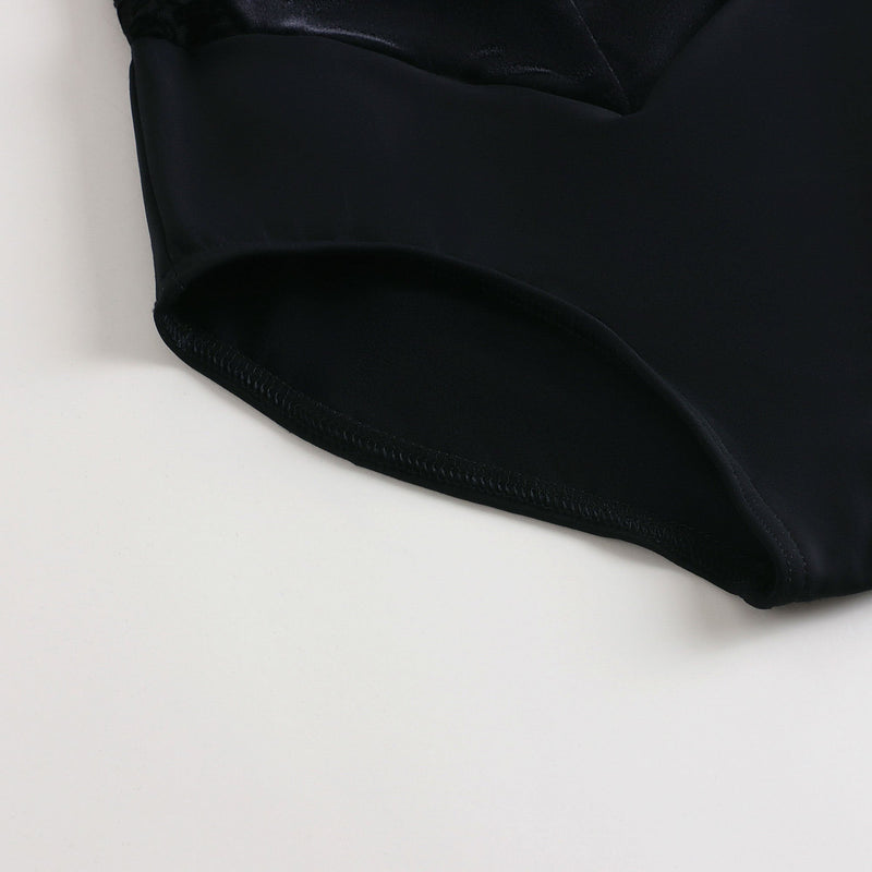 女童黑色丝绒芭蕾舞连体衣(有衬里DAD4049MP/black)