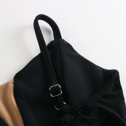 女士黑色丝绒芭蕾舞连体衣(有衬里DA4049MP/black)