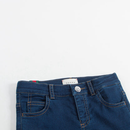 Girls Slim-Fit Blue Jeans