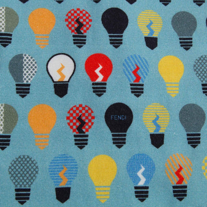 Baby Boys Blue T-Shirt With Multicolor Lightbulb Print