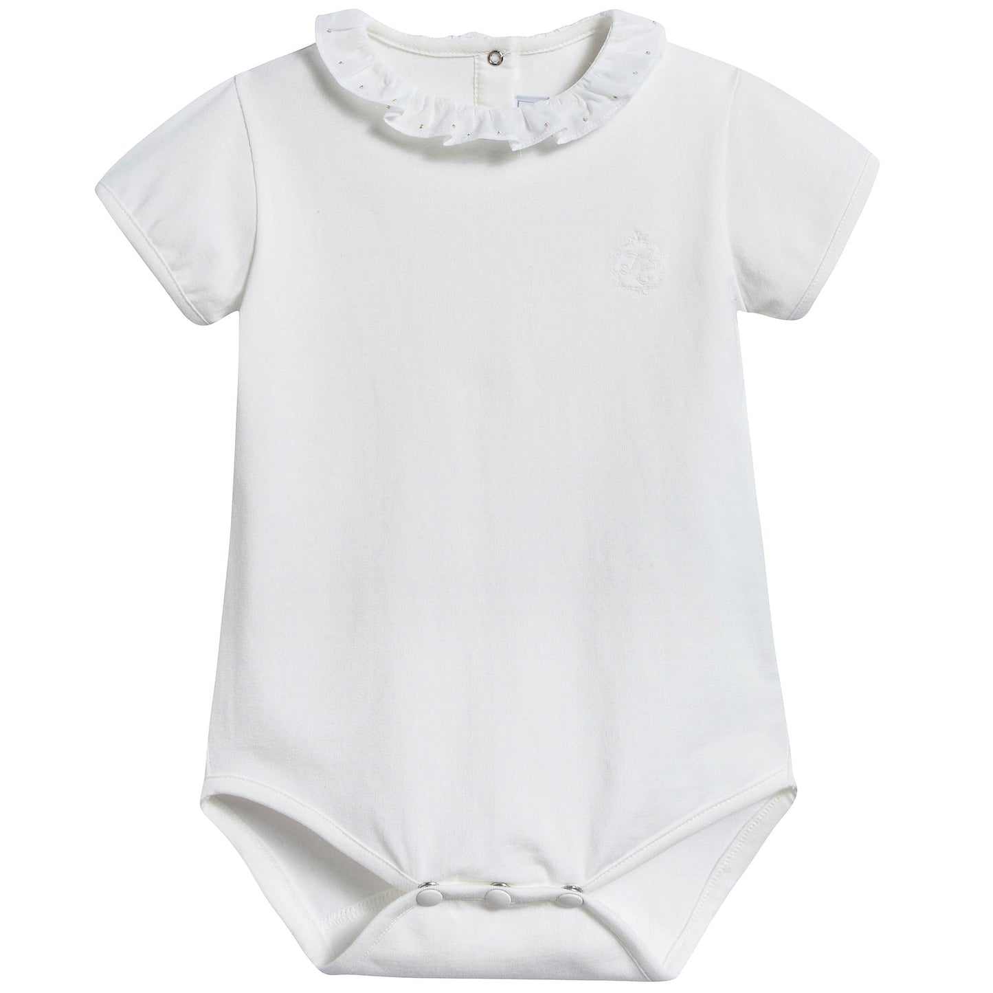 Baby Girls Nacre Cotton Babysuit