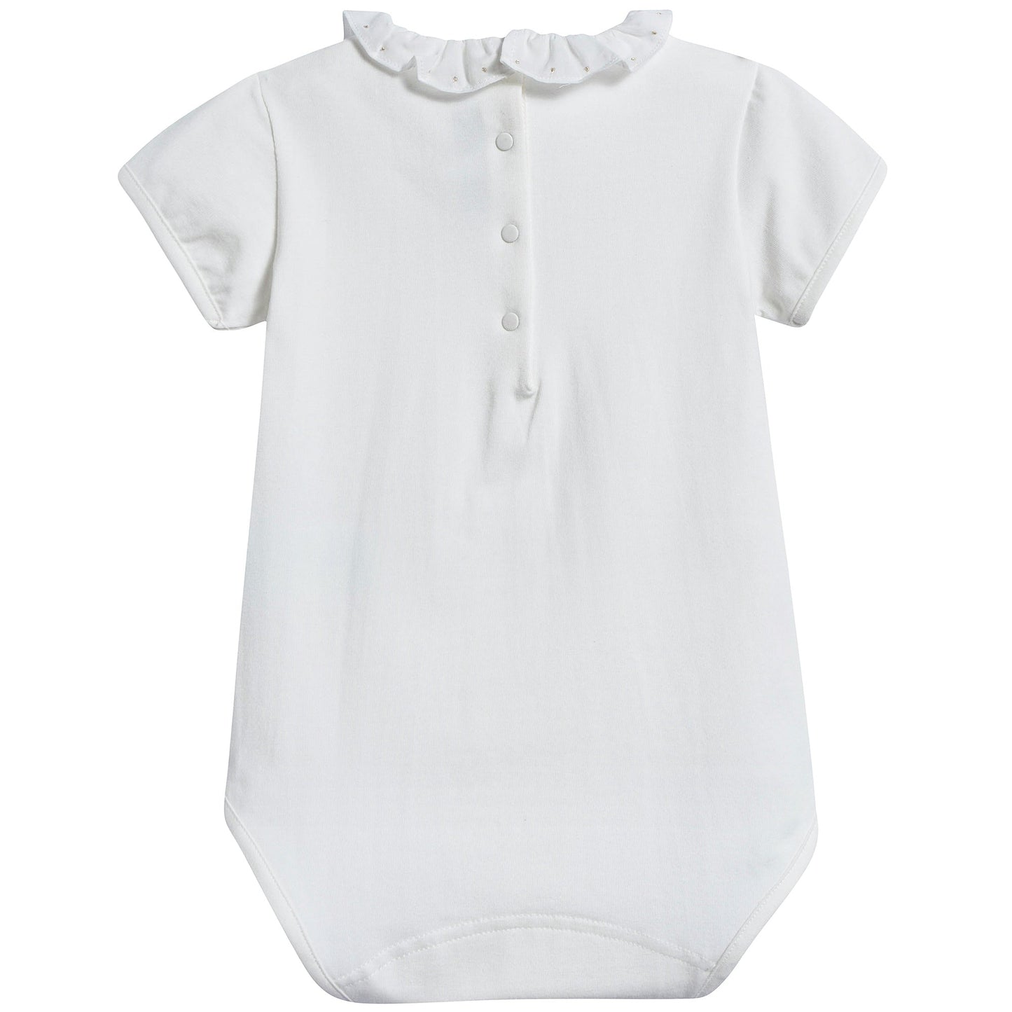 Baby Girls Nacre Cotton Babysuit