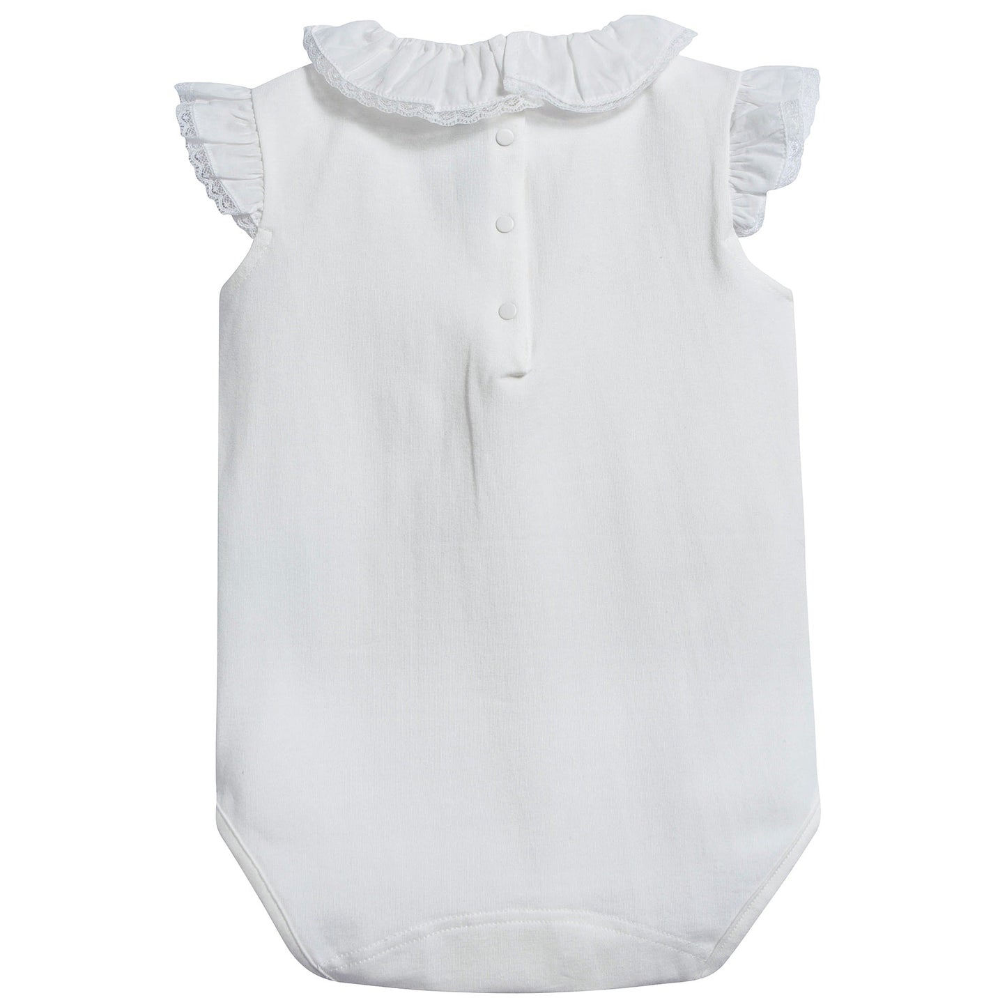 Baby Girls Nacre With "Argent TC" Cotton Babysuit
