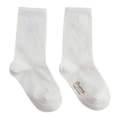 Girls White Cotton Socks