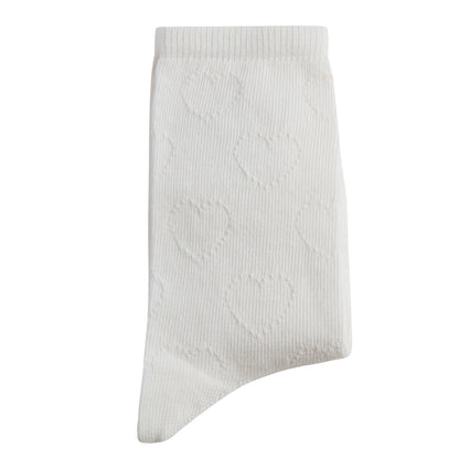 Girls White Cotton Socks