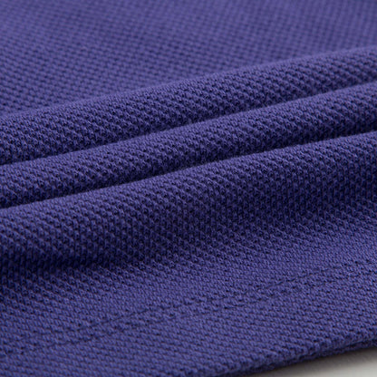 Baby Girls Purple Cotton Polo Shirt With Patch Flowers Trims