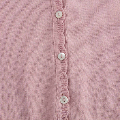 Baby Girls Light Pink Cotton Knitted Cardigan