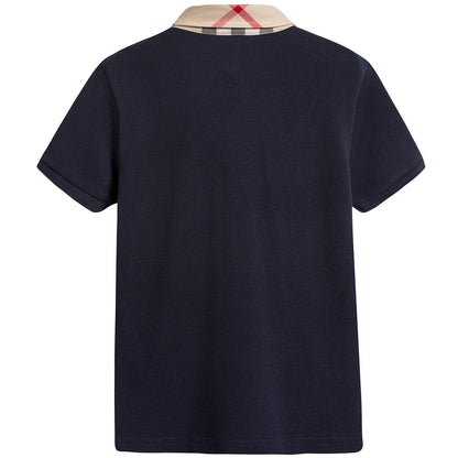 Boys True Navy Cotton Polo Shirt