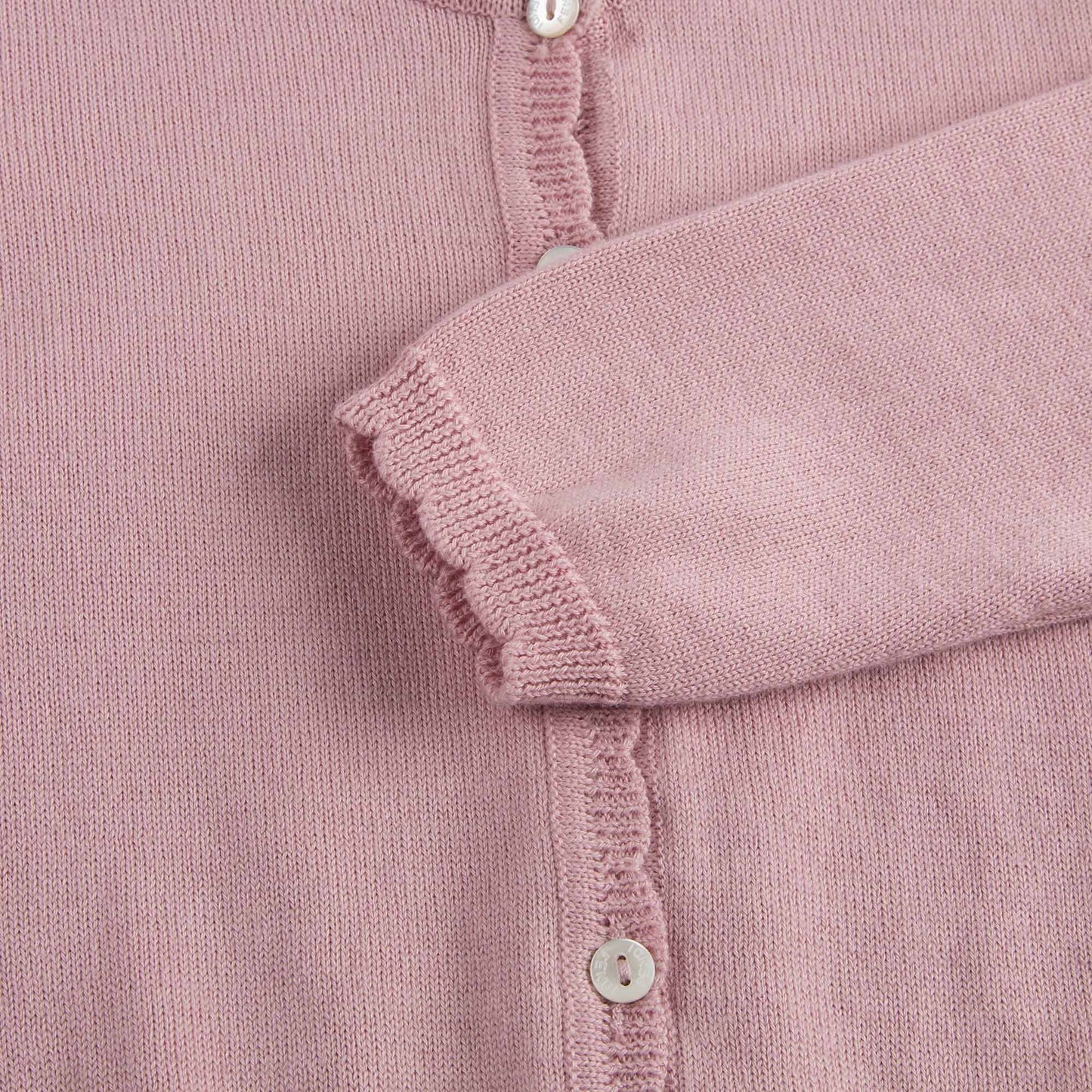 Baby Girls Light Pink Cotton Knitted Cardigan