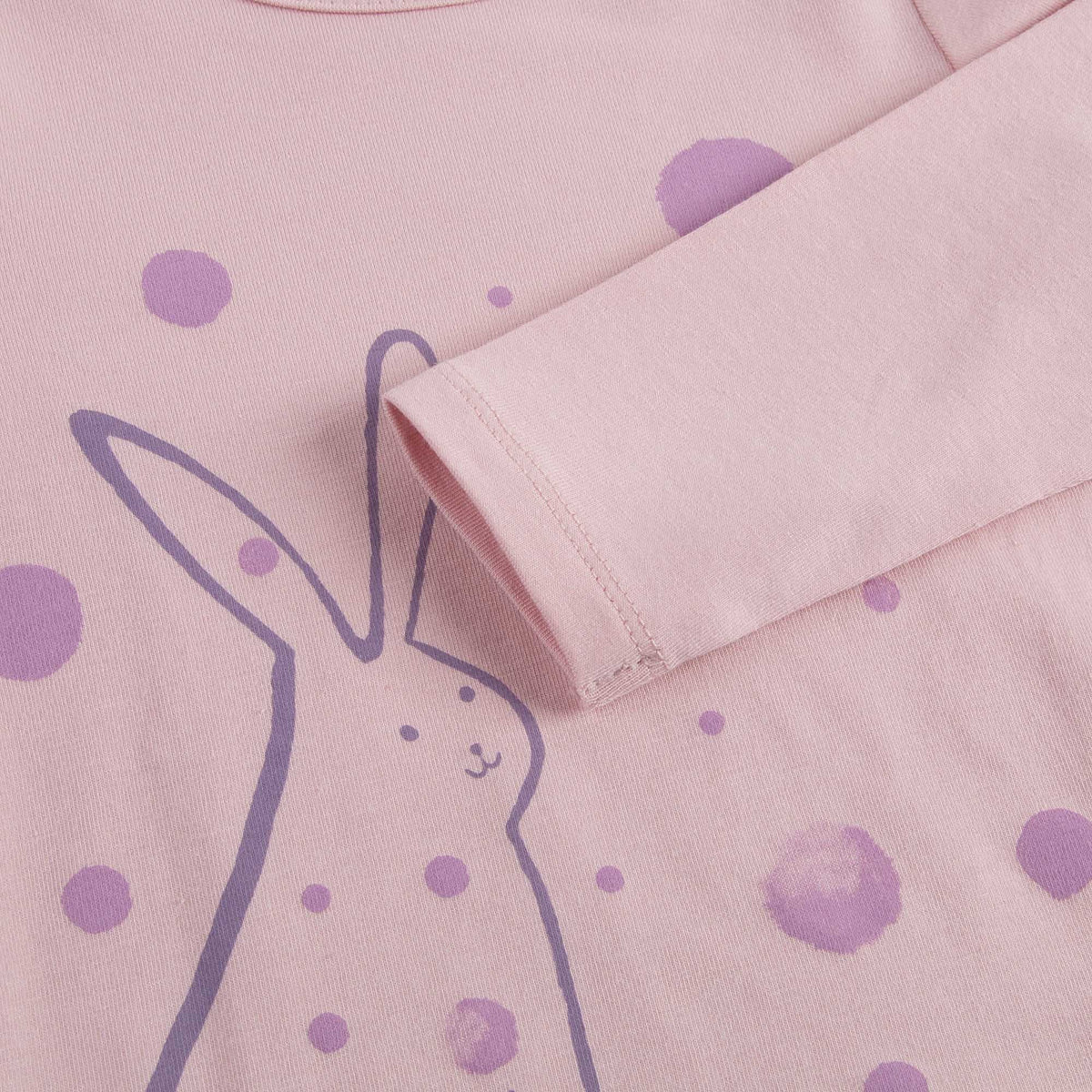 Baby Girls Pink Fancy Printed Trims T-Shirt