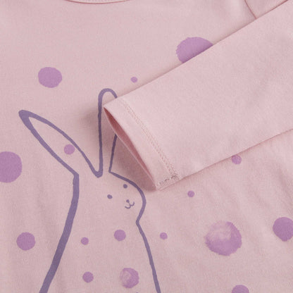 Baby Girls Pink Fancy Printed Trims T-Shirt