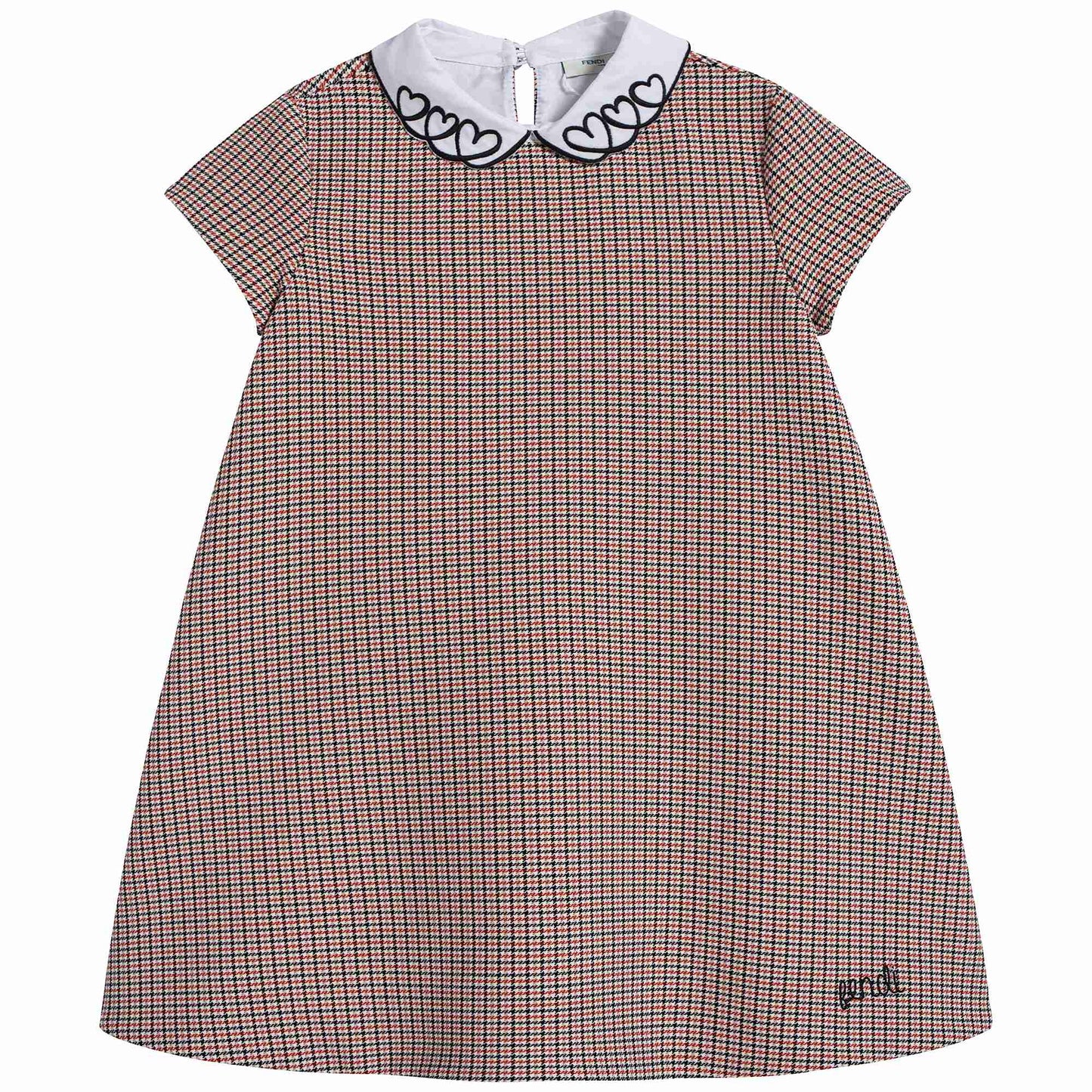 Girls Rose Check Dress
