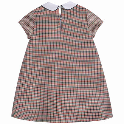 Girls Rose Check Dress