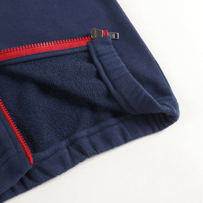 Baby Boys & Girls Prussian Blue Cotton Hoodie