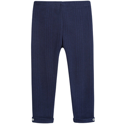 Baby Girls Marine Cotton Leggings