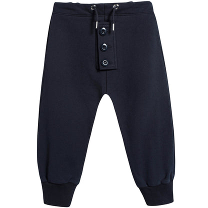 Girls Navy Blue Cotton Trousers