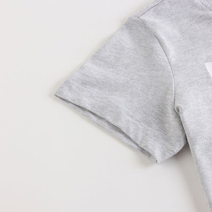 儿童灰色Logo棉T恤
