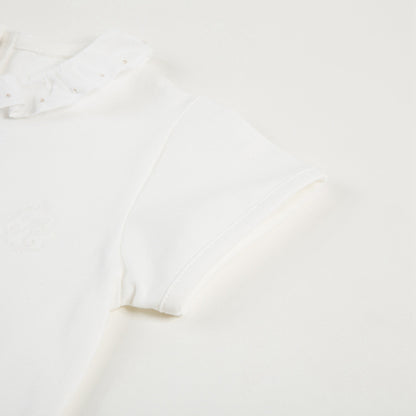 Baby Girls Nacre Cotton Babysuit