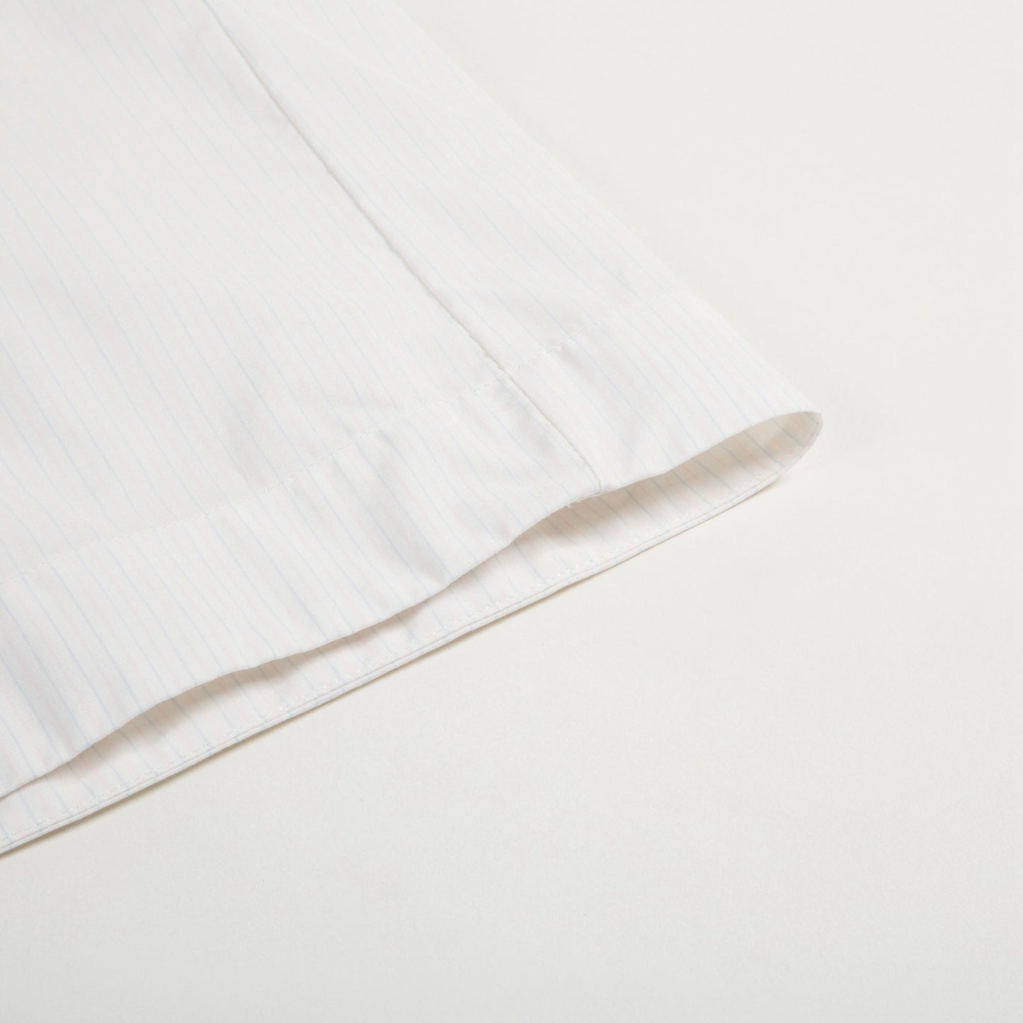 Girls White Striped Cotton T-shirt