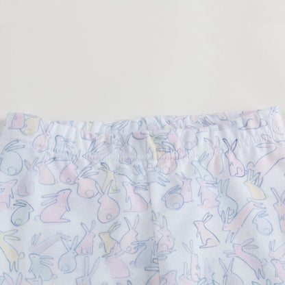 Girls Powder Pink Tops &  Bottoms 2 Pieces Pyjama