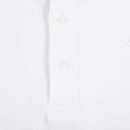 Boys White Cotton Polo Shirts