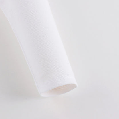 婴儿白色棉连体衣