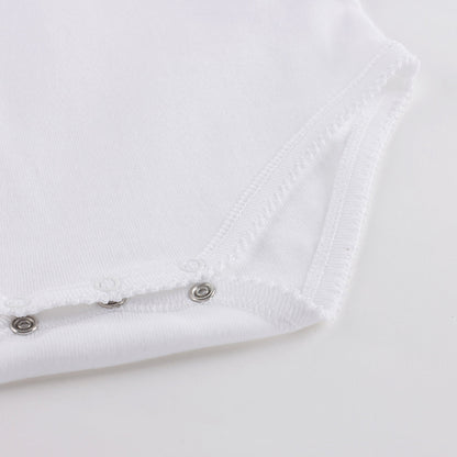 婴儿白色棉连体衣