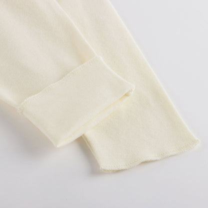 婴儿浅黄色棉打底裤