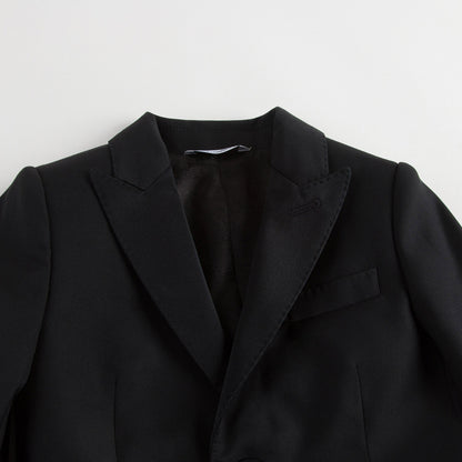 Boys Black Wool & Silk Suits