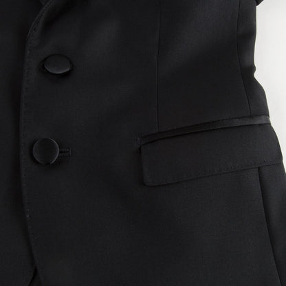 Boys Black Wool & Silk Suits