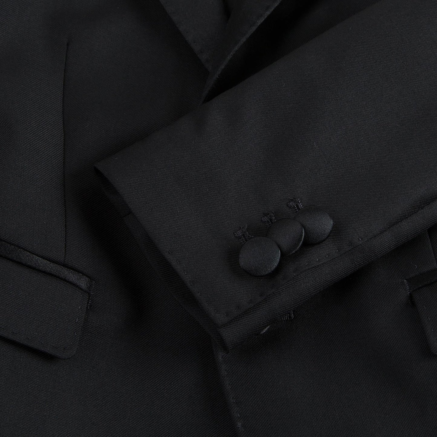 Boys Black Wool & Silk Suits