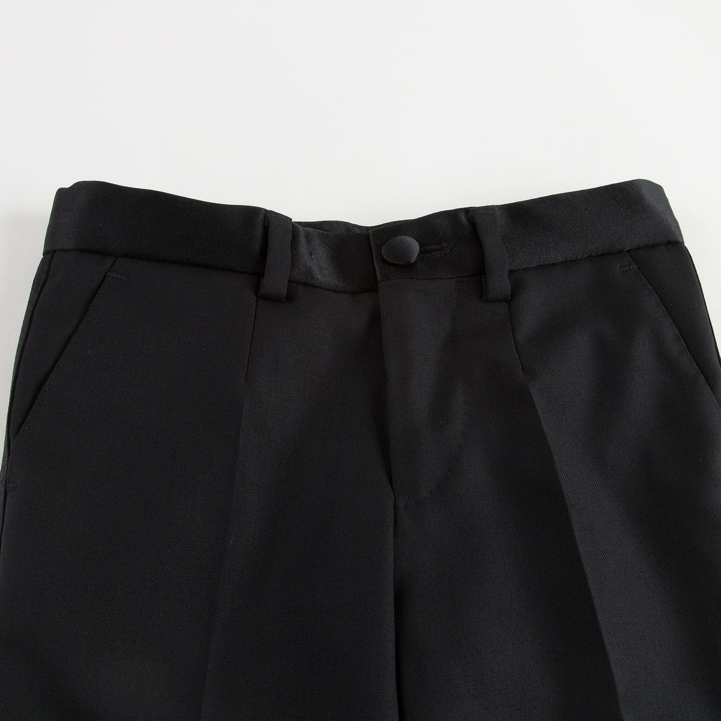 Boys Black Wool & Silk Suits