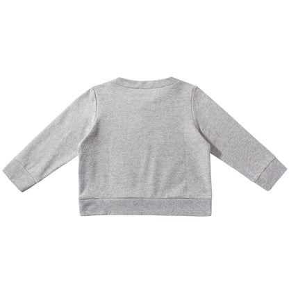 Baby  Grey  Logo  Cotton   Sweater