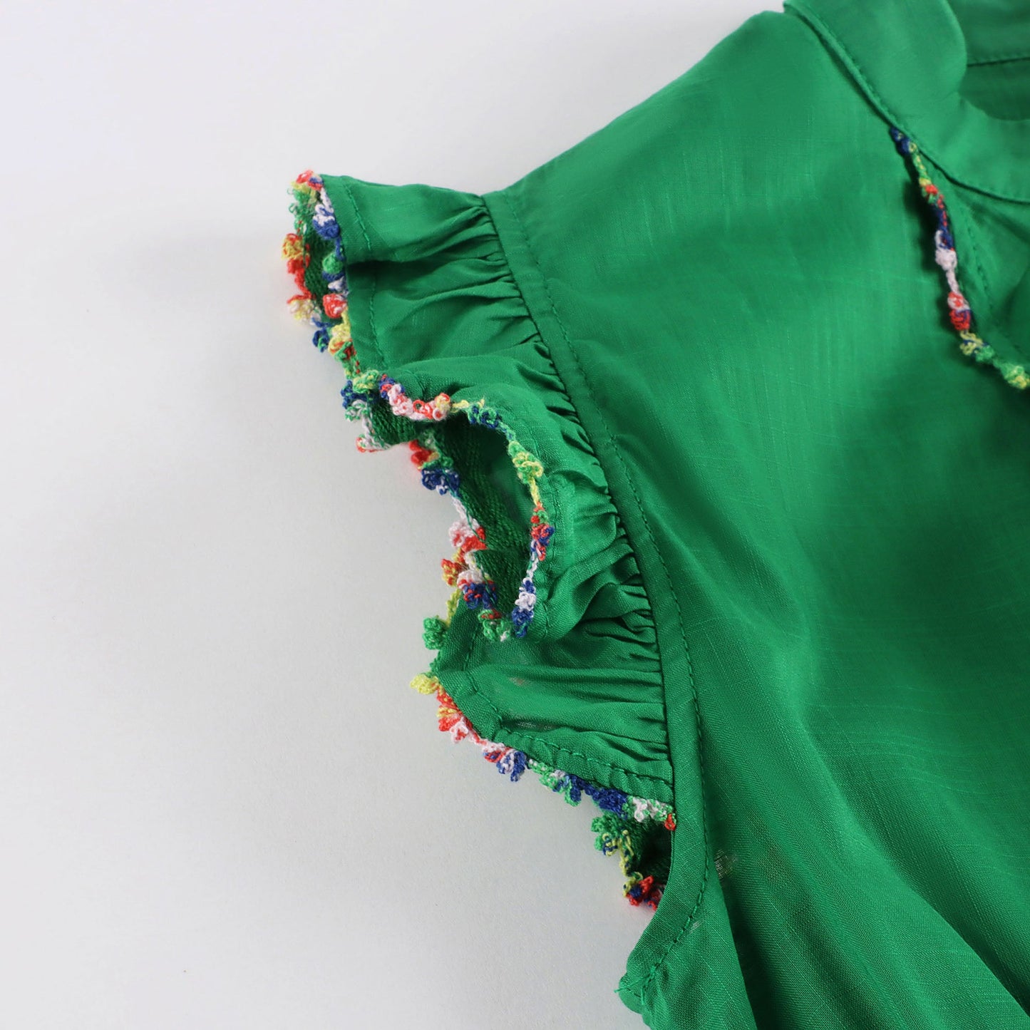 女童绿色棉连体裤