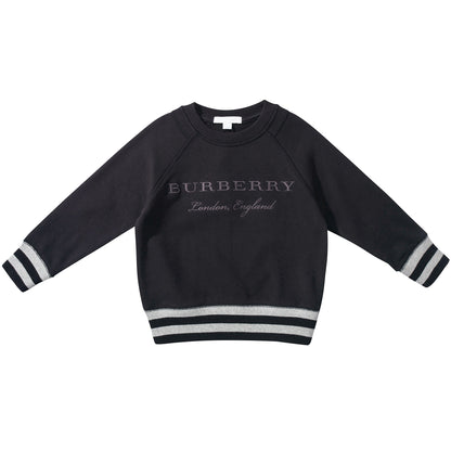 Baby &  Girls  Black  Cotton   Swerteshirt