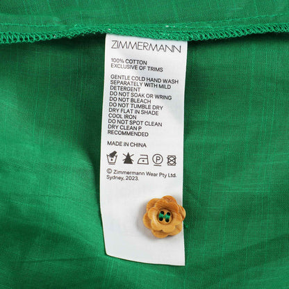 女童绿色棉连体裤