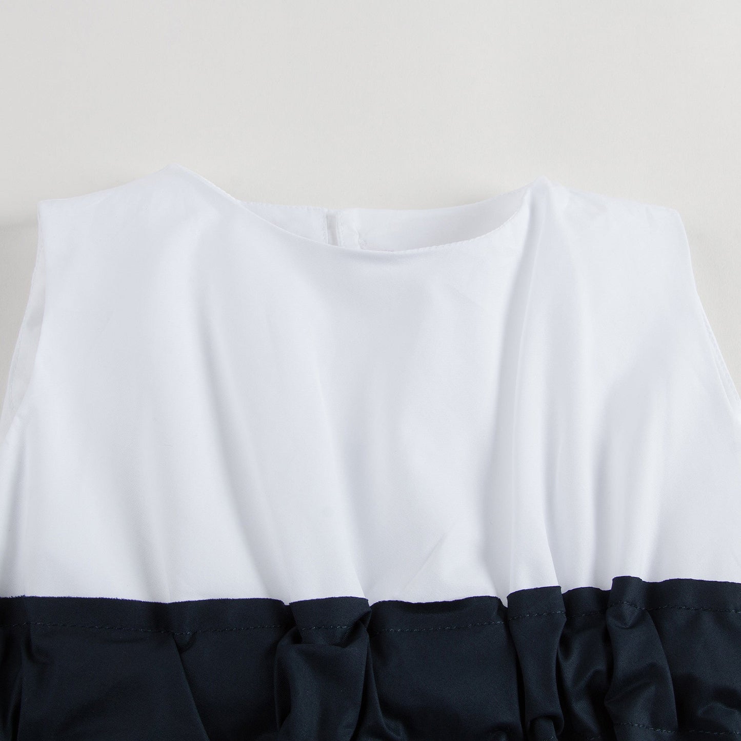 Girls White Dress With Black Bow