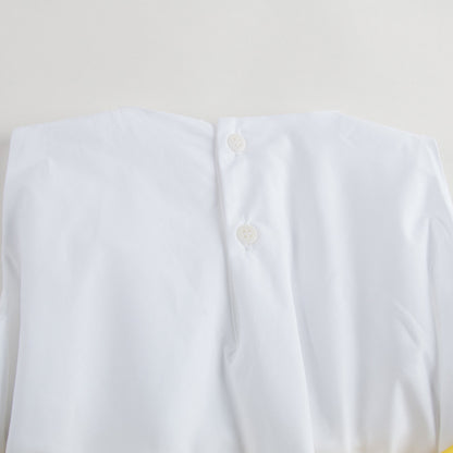 Girls White Dress With Black Bow