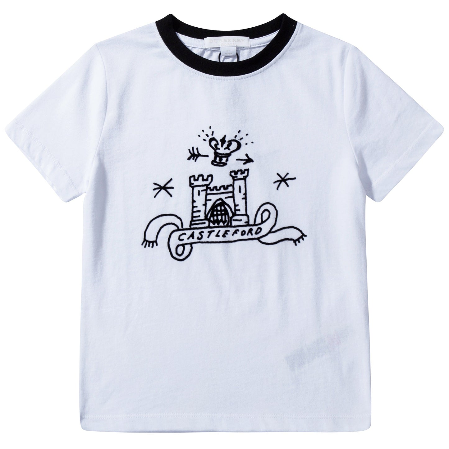 Baby  &  Girls  White  Cotton   T-shirt