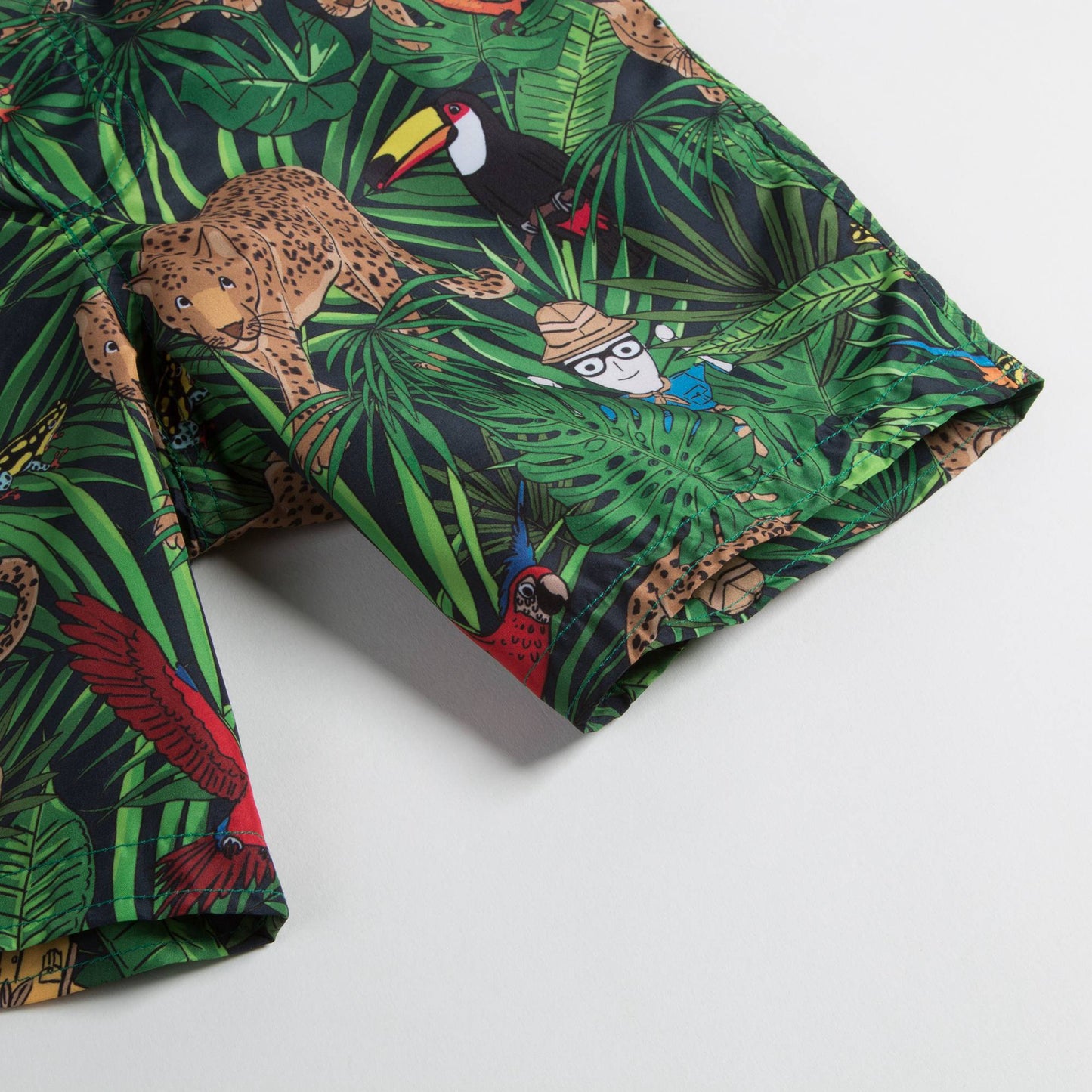 Baby Boys Green Safari Print Baby Shortie