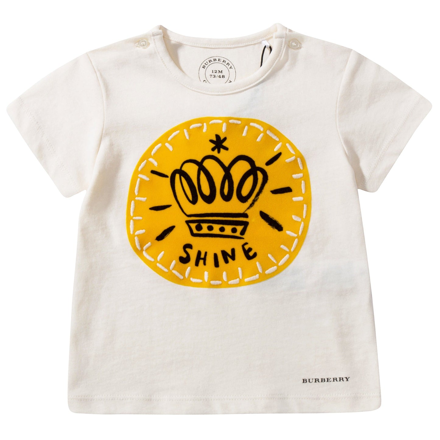 Baby  Girls  Natural  White  Cotton   T-shirt