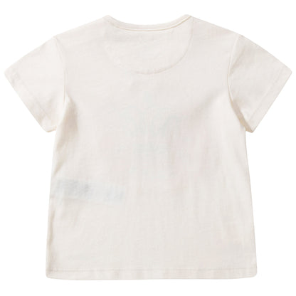 Baby  Girls  Natural  White  Cotton   T-shirt