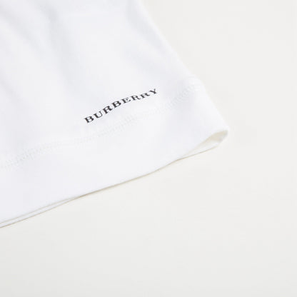 Boys  White  Cotton  Striped  Sleeves T-shirt